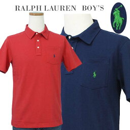 POLO by Ralph Lauren Boy'sポケット付 半袖 鹿の子 ポロシャツ【2016-Spring/NewModel】POLO ラルフローレンボーイズプレゼント