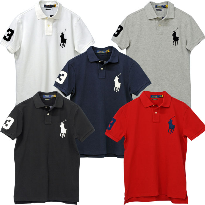 Polo by Ralph Laurenラルフローレン Men'sビッグポニー 鹿の子 ポロシャツ カスタム スリム送料無料,父の日ギフト プレゼントビッグポニーポロシャツ