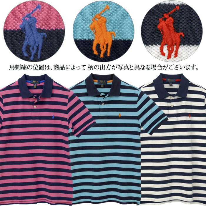 POLO by Ralph LaurenラルフローレンBoy's半袖ボーダー鹿の子ポロシャツラルフロー...