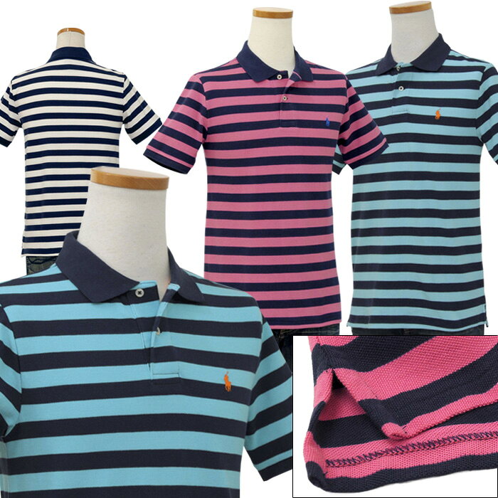 POLO by Ralph LaurenラルフローレンBoy's半袖ボーダー鹿の子ポロシャツラルフロー...