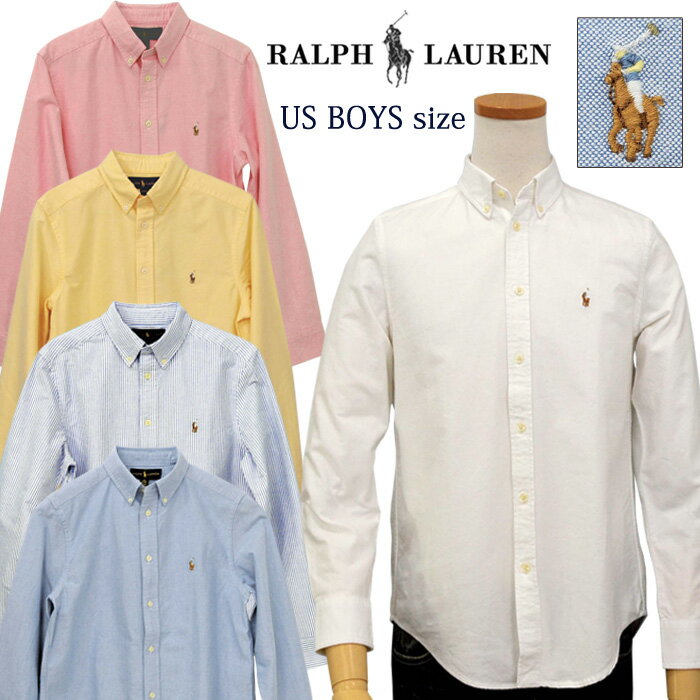 POLO by Ralph Laurenラルフローレン Boy 039 s定番長袖 オックスフォ-ドシャツボタンダウンシャツポロ ボーイズギフト プレゼント 323677133