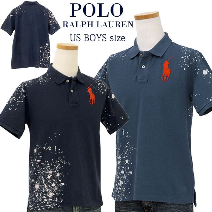 楽天ポロ、Tシャツの店チープトックPOLO by Ralph LaurenラルフローレンBoy'sビッグポニー刺繍 ペイント半袖鹿の子ポロシャツ【2020-Spring/NewColor】ラルフローレン ポロシャツ超人気商品 入荷!ギフト プレゼント送料無料