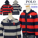 POLO Ralph Lauren Boy'sビッグポニーボーダーフルジップパーカーラルフローレン パーカー送料無料