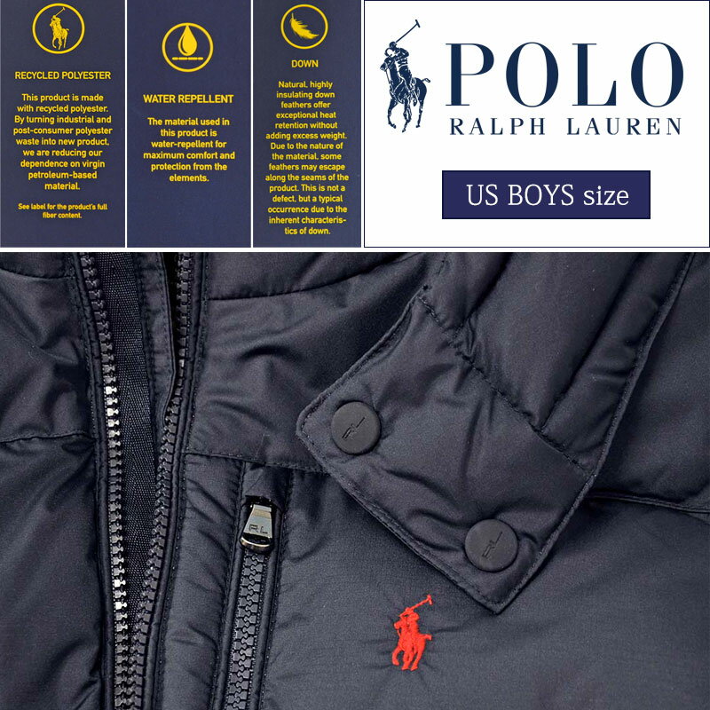 POLO by Ralph Lauren Boy'sフード付（着脱可） ダウンジャケットラルフローレン ダウンジャケット2021-秋冬物/NewModel,送料無料