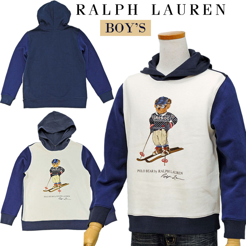 POLO Ralph Lauren Boy'sポロベアー切替えパーカーラルフローレン ポロベアーパーカー送料無料