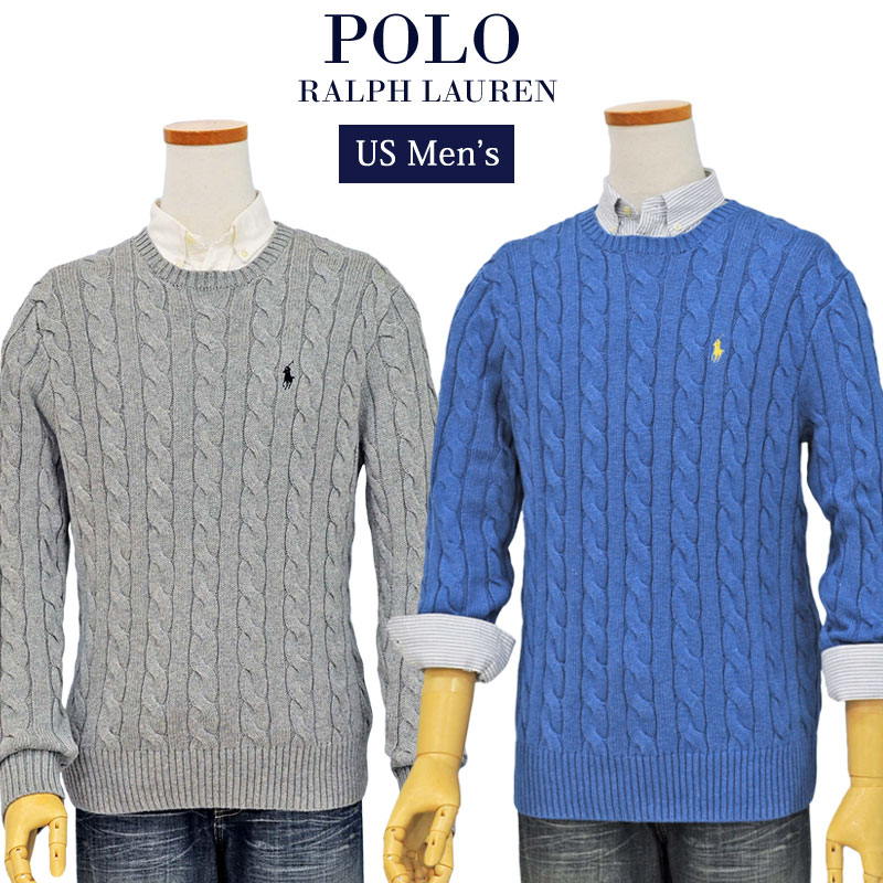 ラルフローレン POLO by Ralph Lauren Men's定番コットンケーブル編みセーターXL,大きいサイズ ラルフローレン セーター【送料無料】