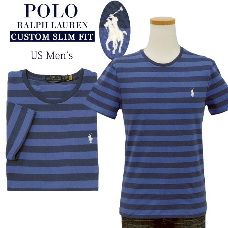 Polo by Ralph Laurenラルフローレン Men'sボーダー 半袖Tシャツ、 カスタムスリムラルフローレンTシャツ Men's送料無料 父の日ギフト プレゼント