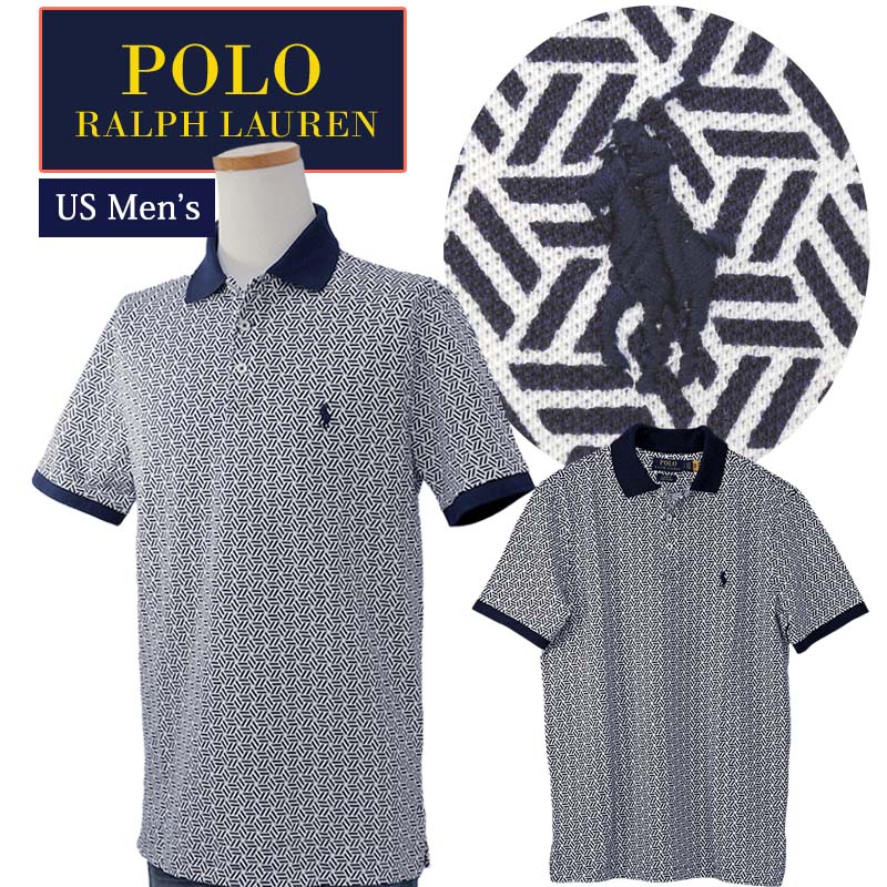 楽天ポロ、Tシャツの店チープトックPolo by Ralph Laurenラルフローレン Men's和風総柄 半袖鹿の子ポロシャツ クラシックフィット送料無料,父の日ギフト プレゼントラルフローレンポロシャツ