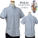 POLO Ralph Lauren Men'sマルチチェック 半袖オックスフォードシャツXL,大きいサイズ【送料無料】父の日ギフト プレゼント