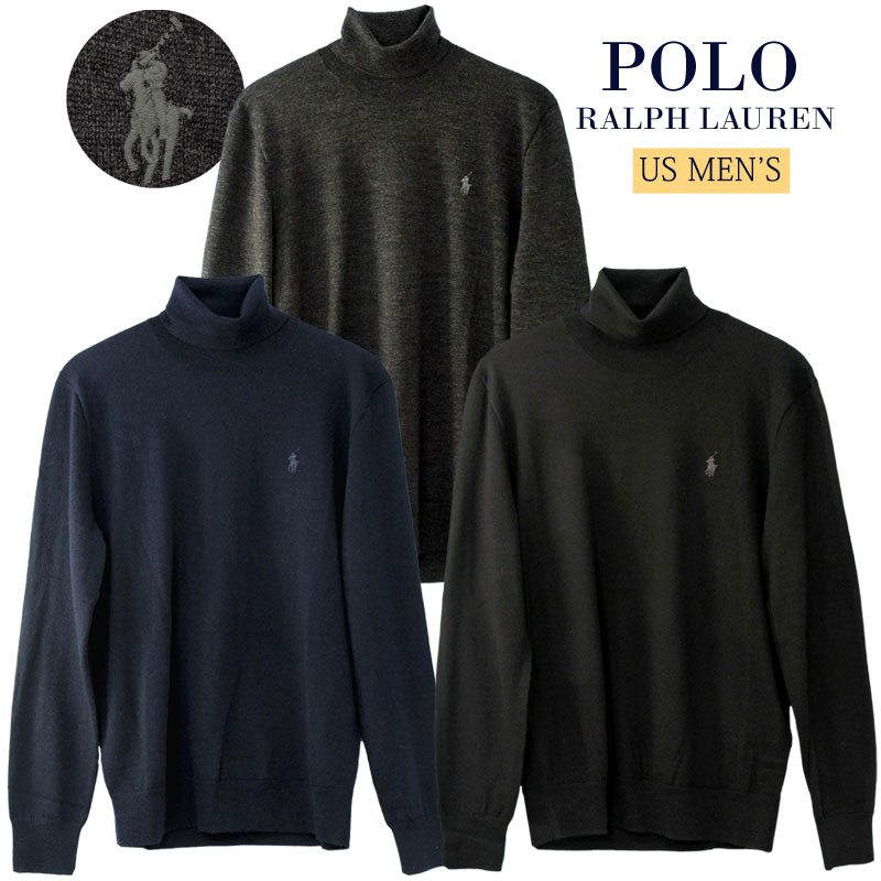 ラルフローレン POLO by Ralph Lauren Men's定番メリノウール100％、タートルネックセーターXL,大きいサイズ ラルフローレン セーター【送料無料】#710876851