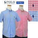 POLO by Ralph Lauren Boy s半袖ギンガムチェックシャツ ストレッチ ボタンダウンシャツ送料無料 父の日ギフト プレゼント#323891807 323865260