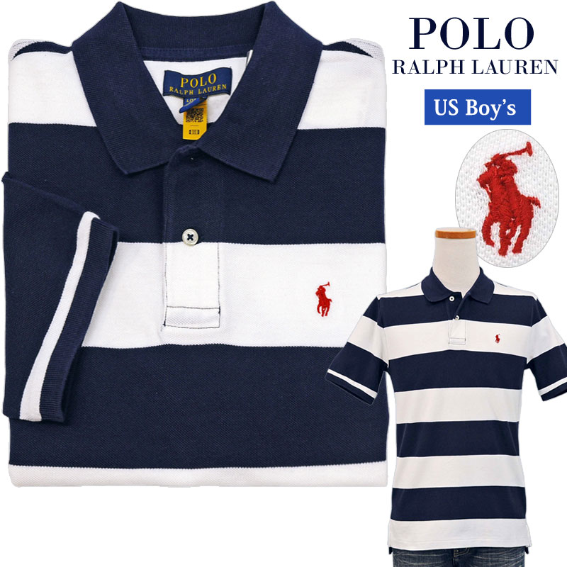 POLO by Ralph LaurenラルフローレンBoy'sボーダー鹿の子ポロシャツ2024-Spring/NewModelラルフローレン ポロシャツ送料無料 父の日ギフト プレゼント