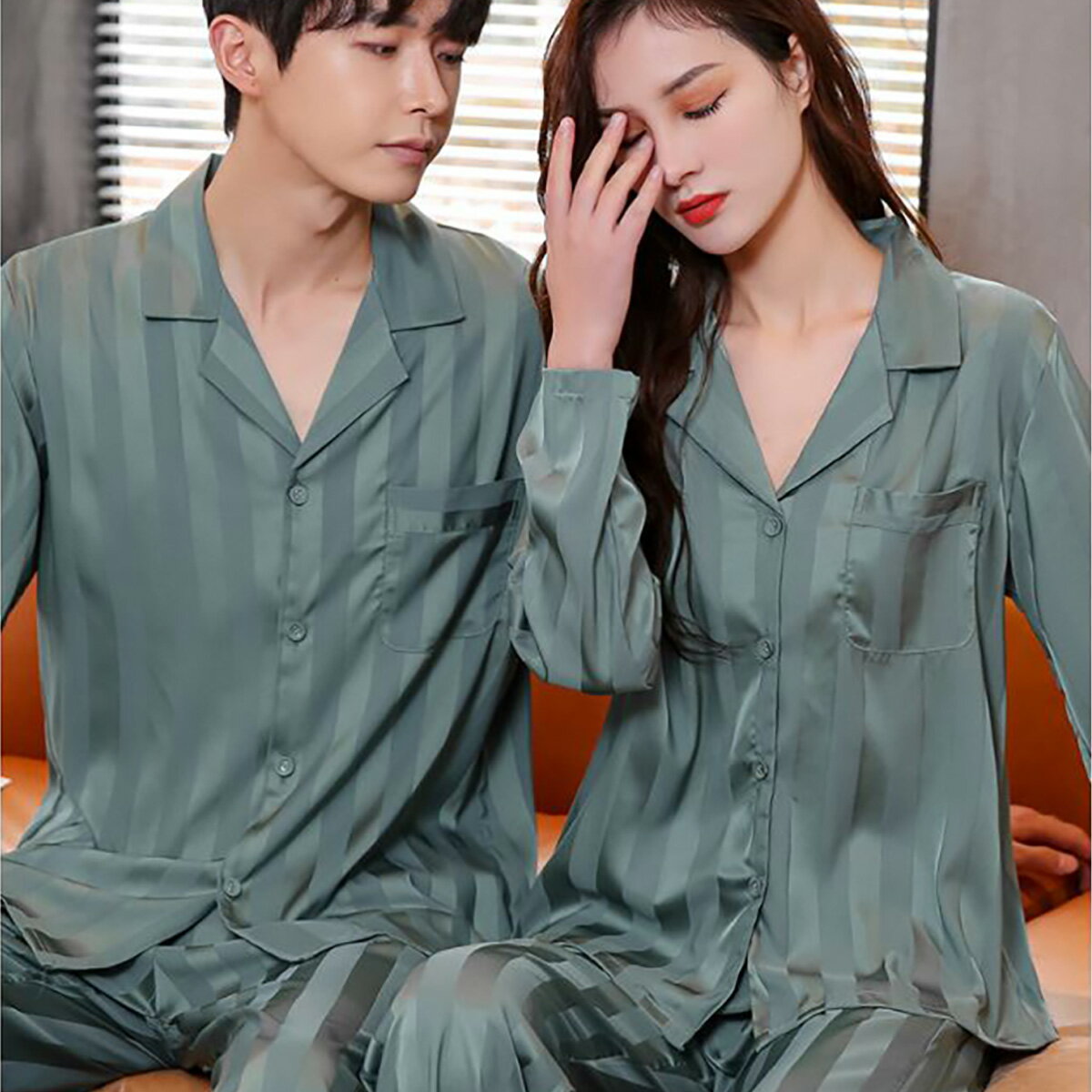 パジャマ ルームウェア 部屋着 秋 前開きパジャマ ペアパジャマ カップル 夫婦 パジャマ レディース メンズ 男女ペア おそろい ペアルック 長袖 プレゼント