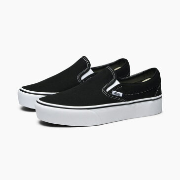 VANS / バンズ　スニーカー　CLASSIC SLIP-ON PLATFORM / クラシック スリッポン プラットフォーム　VN00018EBLK　ブラック