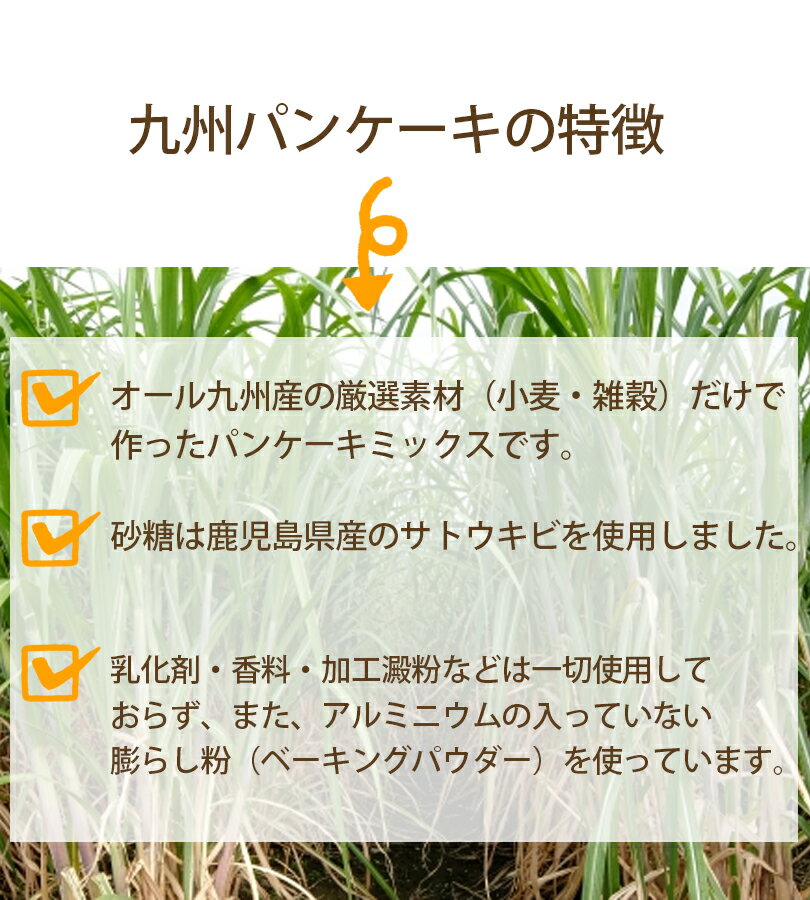 【送料無料】 九州パンケーキ ミックス粉 プレーン 200g×5袋セット 国産 パンケーキミックス 製菓材料 ホットケーキMIX