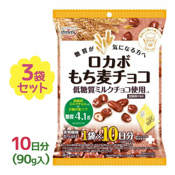 【送料無料】 ロカボ もち麦チョコ 100g×3個セット 個包装 低糖質チョコレート スイーツ お菓子 おやつ 正栄