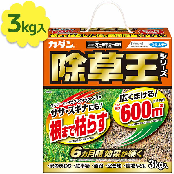 フマキラー 除草剤 カダン 除草王 オールキラー 3kg 粒剤 雑草 庭 園芸用品 農業 畑 雑草対策 雑草除去 業務用 強力 家庭用 顆粒 広範囲