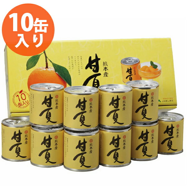 ギフト フルーツ缶詰 セット 甘夏缶詰 10個入 化粧箱 国