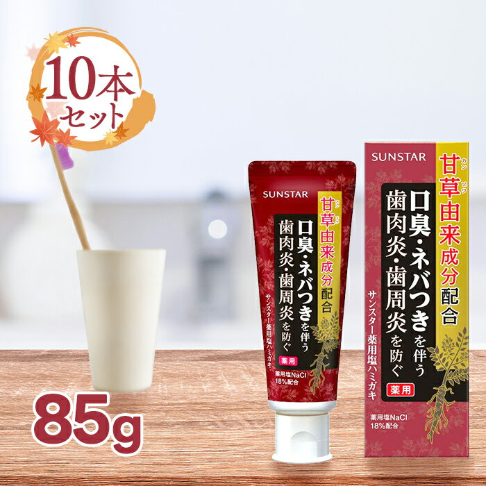 サンスター 薬用塩ハミガキ 85g 10本セット 医薬部外品 歯磨き粉