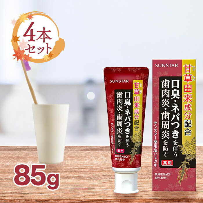 サンスター サンスター薬用塩ハミガキ 85g 4個セット 医薬部外品 歯磨き粉