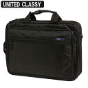 【送料無料】 UNITED CLASSY メンズ ビジネスバッグ ブラック 2220 3WAYバッグ 大容量 リュック ユナイテッドクラッシー