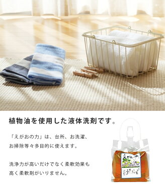 【送料無料】 えがおの力　2L　多目的液体洗剤　鶴田商会　オーガニック洗剤