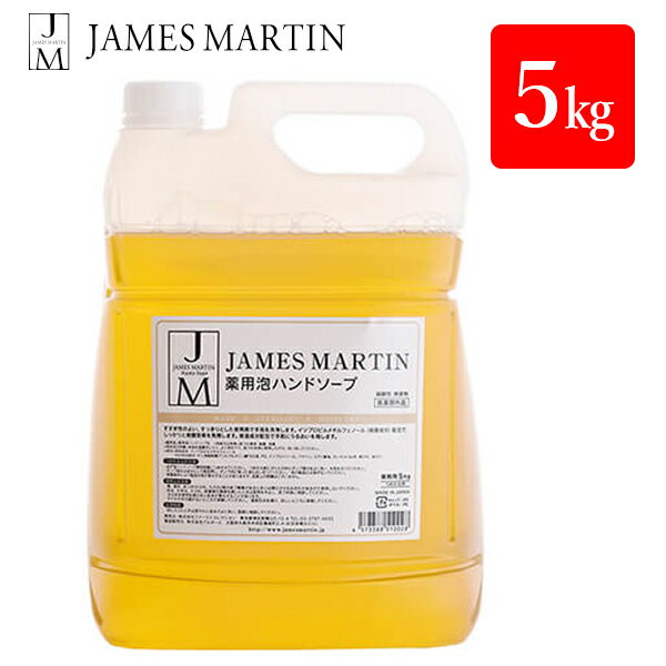 ジェームズマーティン 薬用泡ハンドソープ 無香料 5kg 詰替用 殺菌 消毒 保湿 JAMES MARTIN