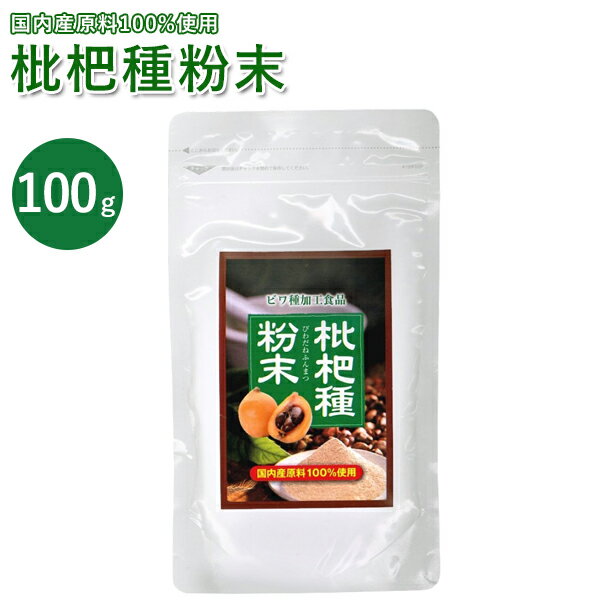枇杷種粉末 100g サプリメント 九州産びわ種100％ 健康食品 琵琶 飲料 国内産のサムネイル