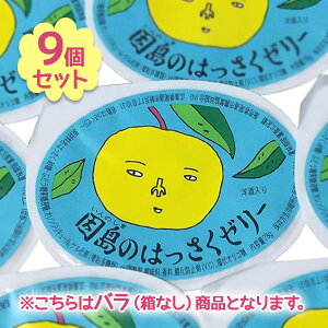 【送料無料】 因島 はっさくゼリー 9個セット 八朔果肉入り 果物ゼリー フルーツゼリー 贈り物 スイーツ ギフト