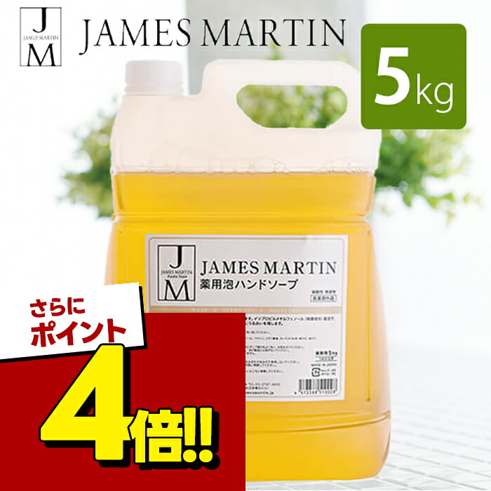 【スーパーSALEで使える 500円OFFクーポン配布中 】ジェームズマーティン 薬用泡ハンドソープ(無香料) 5kg 詰替用 殺菌 消毒 保湿 JAMES MARTIN