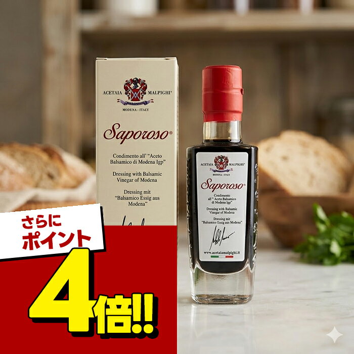 マルピーギ 6年熟成バルサミコ酢 サポローゾ 100ml イタリア産 Malpighi Balsamico ワインビネガー 調味料
