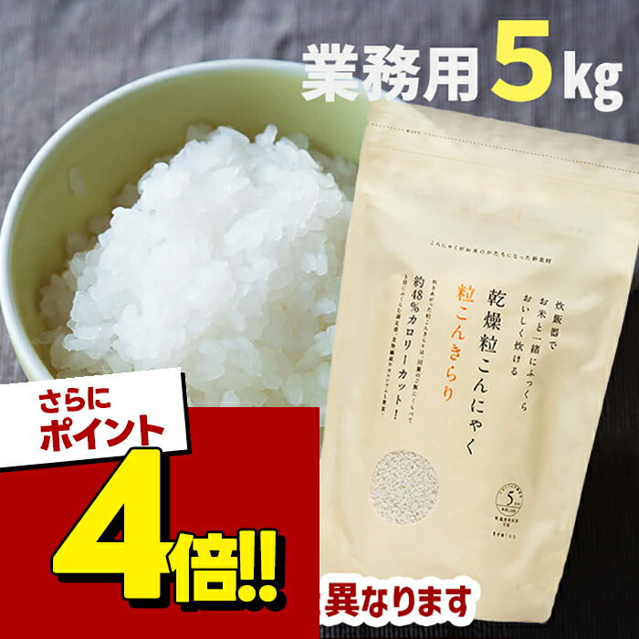 乾燥粒こんにゃく 粒こんきらり 5kg 業務用 こんにゃく米 大容量 ヘルシー米 トレテス 糖質オフ ...