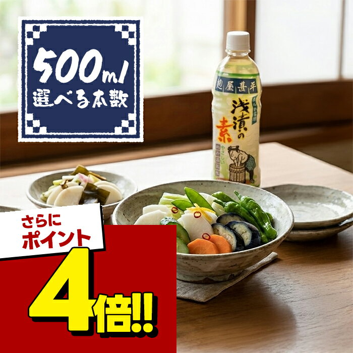 【スーパーSALEで使える 500円OFFクーポン配布中 】マルアイ食品 麹屋甚平 浅漬の素 500ml 選べるセット 化学調味料 無添加 料理の素 きゅうり かぶ 副菜 浅漬けの素 作り置き 自家製