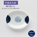 波佐見焼 皿 手描き丸紋 楕円皿(小) プレート 取り皿 取皿 食洗機 レンジ 一龍 日本製 | 食器 和食器 陶器 ギフト プレゼント 結婚祝い 新生活 一人...