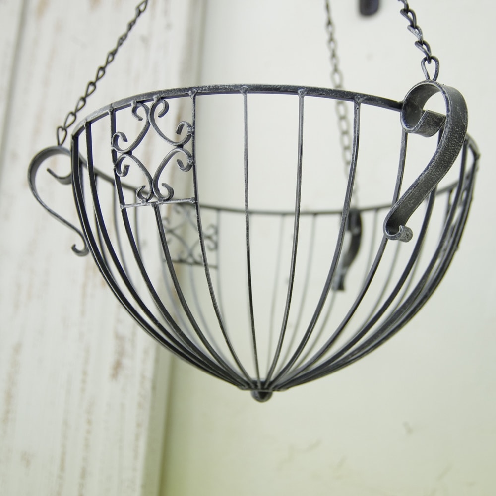 【送料無料】寄せ植え ハンギング アイアン ポット ハンギングポット/L カップ/アンティーク 雑貨 ガー..