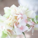 造花 アジサイ クリームピンクグリーン 造花 インテリア アンティーク風雑貨 造花 パーツ フェイクグリーン 花房12×長さ23cm
