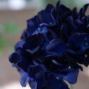 造花 大量 ブーケ パーツ アジサイ ダークブルー 造花 インテリア アンティーク風雑貨 造花 パーツ フェイクグリーン 花房12×長さ23cm