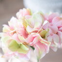 造花 アジサイ ピンクグリーン 造花 インテリア アンティーク風雑貨 造花 パーツ フェイクグリーン 花房12×長さ23cm