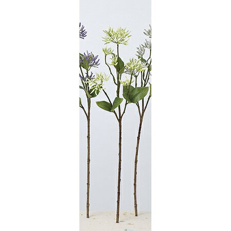 Rakuten - 人工観葉植物 フェイクグリーン 観葉植物 造花 インテリア 雑貨 おしゃれ【ナナコバナ クリームグリーン】房3〜7×高さ51cm