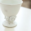 花瓶 おしゃれ アンティーク風 カントリーベース アンティークローズ ホワイト Φ11×高さ11.5cm