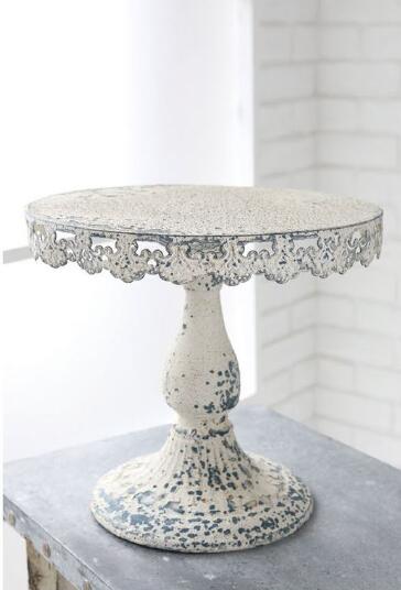 【スーパーセール クーポン配布中！】 【送料無料】アンティーク雑貨 トレイ シャビーシック フレンチカントリー【コベントガーデン エクル・レースコンポート】Φ23×高さ24cm