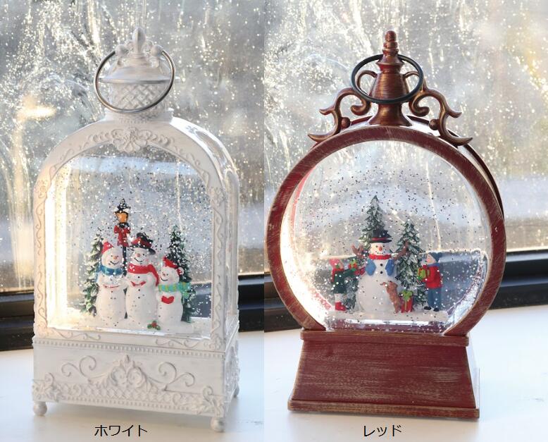 【送料無料】アンティーク雑貨 クリスマス オルゴール LEDライト 店内装飾 ディスプレイ 卓上 置物 オ..