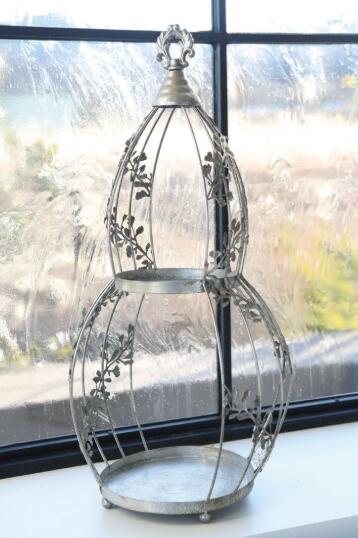 【スーパーセール クーポン配布中！】 【送料無料】アンティーク雑貨 クリスマス トレイ【コベントガーデン ヴィア・シェイプドケージ】巾26×奥行20.5×高さ61cm