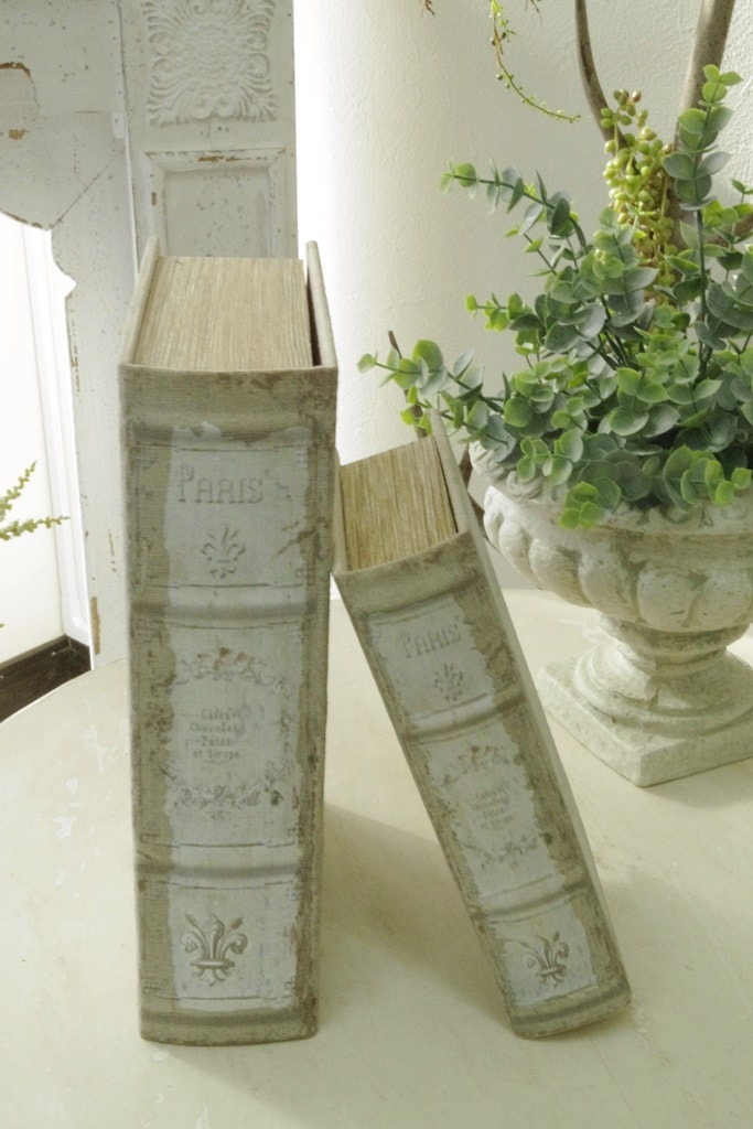 【送料無料】アンティーク雑貨 ボックス 小物入れ ディスプレイ【コベントガーデン ブランオールドブック2点セット】巾18.5×奥行27.2×高さ6.8cm+巾13×奥行21×高さ4.8cm