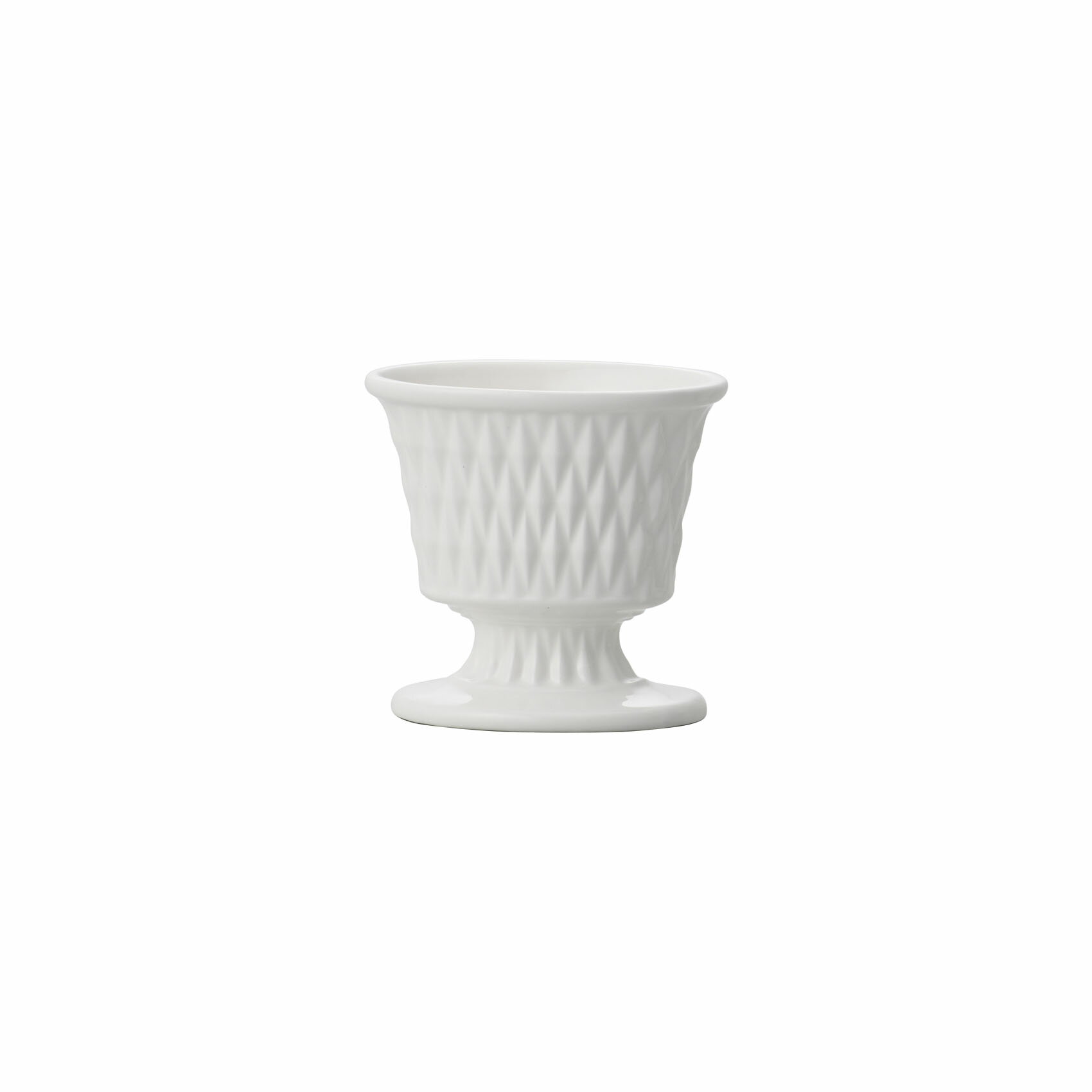 　クラシカルなフォルムに、繊細な幾何学レリーフが映える陶器製のフラワーベース。落ち着きのある白釉と優雅な造形が、花の色や質感を引き立てながら、空間にやわらかな光と影のコントラストを生み出します。シンプルなアレンジも上品にまとまり、ヨーロッパ...