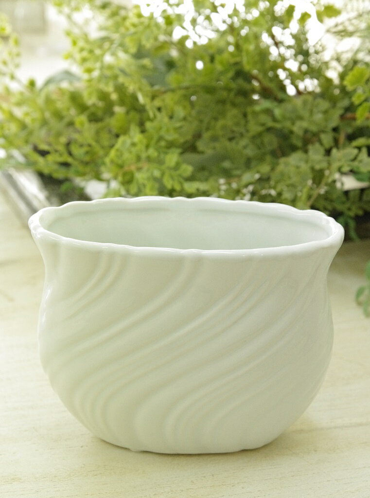 アンティーク風 雑貨 陶器 花瓶 ファミニンベース ホワイト 巾14.5×奥行7×高さ11cm