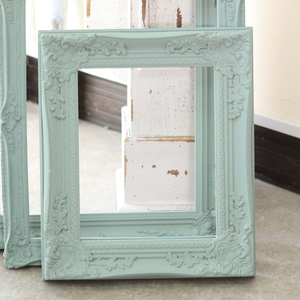 額縁 アンティーク フレーム【B4】 ウェルカムボード グリーン 巾30×奥行4×高さ35cm シャビーシック アンティーク風 アンティーク雑貨のサムネイル