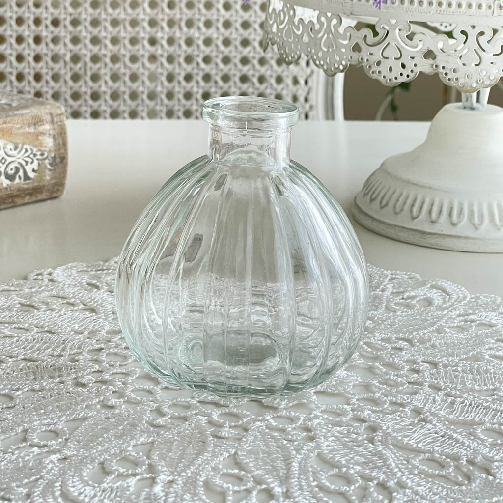 30%OFF【スーパーセール クーポン配布中！】 【送料無料】花瓶 フラワーベース ガラス瓶 ディフューザグラス 小物入れ お洒落【DIDIER アンティーク ミニボトル ラウンド】 Φ8×高9cm