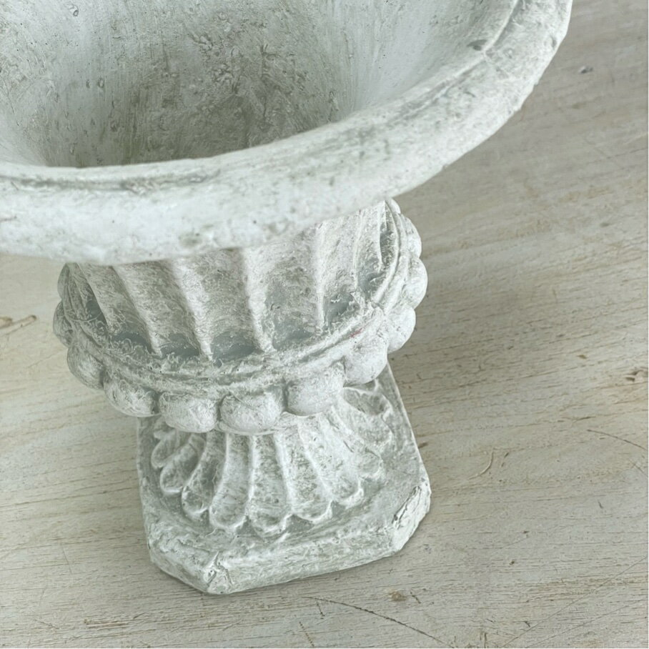 【送料無料】造花専用花瓶 フラワーベース 白 おしゃれ アンティーク 北欧【ドライフラワーベース 花瓶 ホワイト L】Φ21×高さ21cm [2]