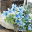 【メール便340円★】造花 ブルースター 1本 花径3.5X長さ36cm アートフラワー アンティーク 雑貨